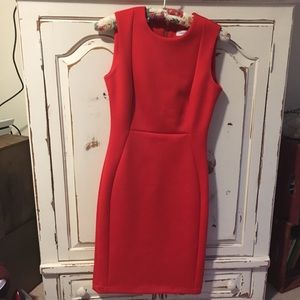 Red Calvin Klein dress